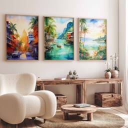 Set Of 3 Philippines Poster Set, Vintage Filipino Floral Prints, Indigenous Art, Folk Art Poster, Tropical Wall Art, Sea A1/A2/A3/A4 - thumbnail 3
