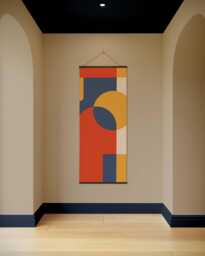 Retro Geometric Tapestry - Wall Hanging Unique Art