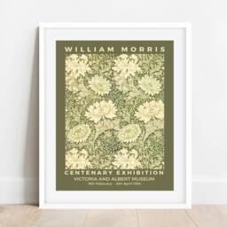 William Morris Chrysanthemum Print Art Nouveau Floral Wall Decor - thumbnail 3