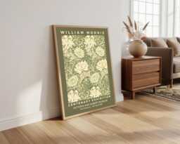 William Morris Chrysanthemum Print Art Nouveau Floral Wall Decor - thumbnail 1