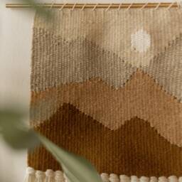 Mountain Weaving//Woven Wall Hanging//Weaving Hanging//Fiber Art//Macrame Weaving - thumbnail 4