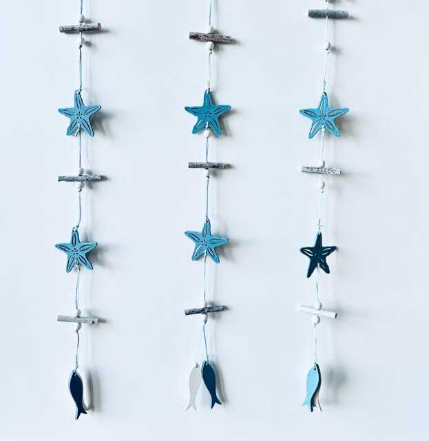 Nautical Sea Life Starfish Wall Hanging Coastal Garland Beach Party Decor Summer Lover Housewarming Gift Ocean Themed Art Wedding Bunting - image 1
