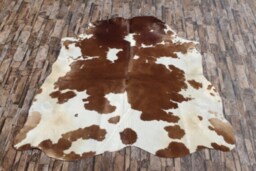 New Brown & White Cowhide Rug Brazilian Cow Skin Leather Hide Area 4 X 5 - thumbnail 3