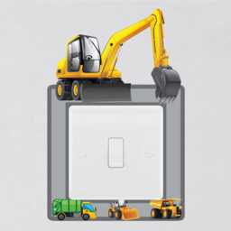 Construction Trucks Light Switch Sticker, Kids Room Decor
