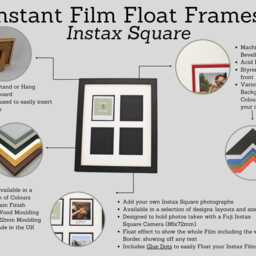Instax Film Float Frame - Suits One Square - Wooden Photo Showing The Entire Photo, Including Border. Selection Of Colours - thumbnail 3