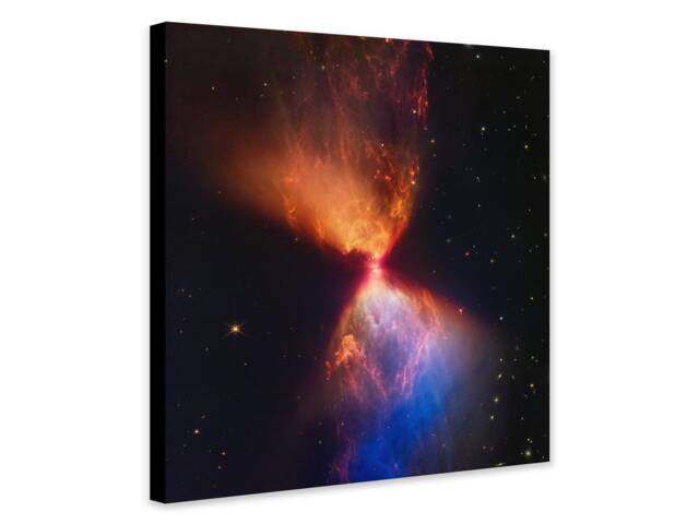 James Webb Telescope Fiery Hourglass Nebula Print - Framed Canvas Or Poster - image 1