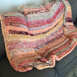 Handmade Crochet Blanket Cozy Autumn Tones Throw For Living Room, Bedroom, Or Sofa Decor - thumbnail 4