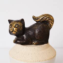 Bronze Cat Statue, 3.5 - thumbnail 4