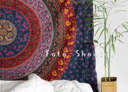 Indian Largest Selling Mandala Tapestry Wall Hanging Boho Decor Multicolor Floral Intricate Plum Grape Colors