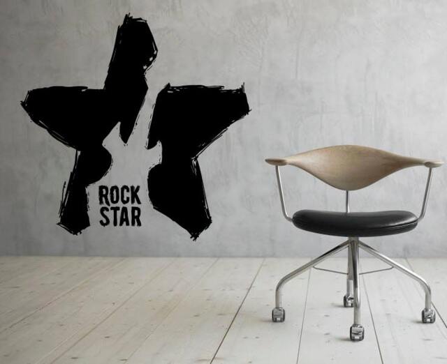 Guitar Rock Star Wall Decal Vinyl Sticker Musical Instrument Home Interior Removable Bedroom Decor - 18Gtr - image 1