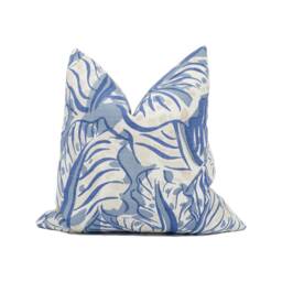 Christopher Farr X Raoul Dufy - Mille Feuilles Denim Iconic Fresh Contemporary Designer Cushion Cover Luxury Throw Pillow Handmade - thumbnail 1