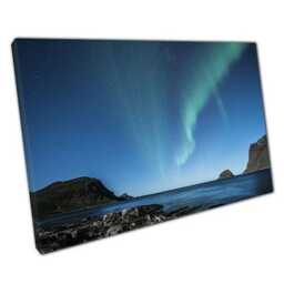 Aurora Borealis Canvas Print Ready To Hang Wall Art For Home Office Decor - thumbnail 1