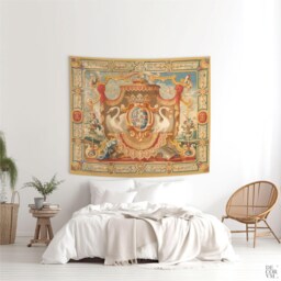 French Tapestry Arms Of The Greder Family Of Solothurn, Swiss Wall Decor. Fre002 - thumbnail 4