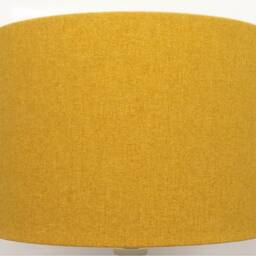 Yellow Lampshade Orange Lampshade UK Made Mustard Vintage Retro Linen Drum - thumbnail 3