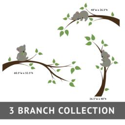 Wall Decal Custom Vinyl Art Stickers - Sleeping Koala On A Branch - thumbnail 3