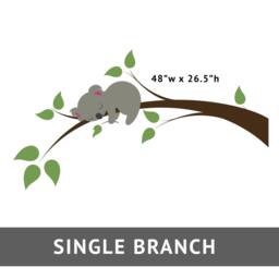 Wall Decal Custom Vinyl Art Stickers - Sleeping Koala On A Branch - thumbnail 2