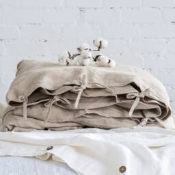 Linen Duvet Cover With Ties - Farmhouse Bedding For Queen, King, Twin, Double Comforters Quilt 1 - thumbnail 3