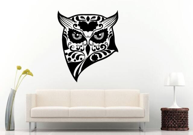 Sugar Skull Design Bird Owl Halloween Wall Decal Vinyl Sticker Mural Room Decor L1284 - image 1