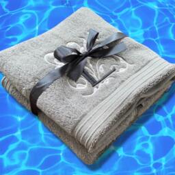 Embroidered Monogrammed Towels. Stunning Design On A Luxuriously Soft 100% Cotton 700Gsm Towel. Available in 2 Sizes & 3 Colours - thumbnail 3