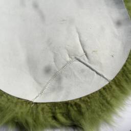 Seat Cover/Pad Made Out Of Natural Lambskin Sheepskin Colour Grass Green - thumbnail 4
