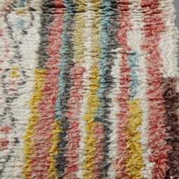 Handmade Wool Berber Runner Rug Colorful Boho Hallway Carpet - 10.9x2.3Ft - thumbnail 3
