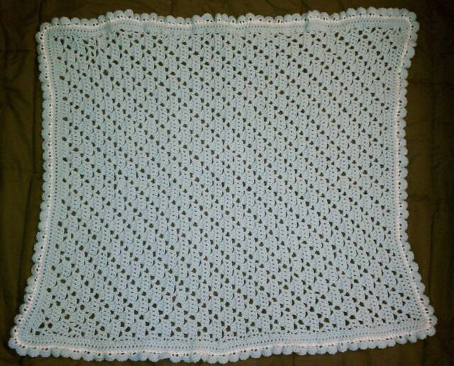 Handmade Baby Blanket - Crochet Everyday Heirloom Shower Gift - image 1