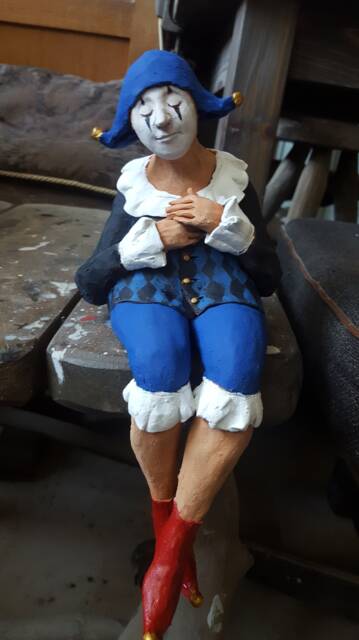 Harlequin Sitting I - Blue - image 1
