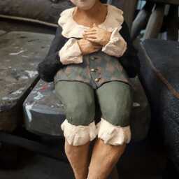 Harlequin Sitting I - Blue - thumbnail 2