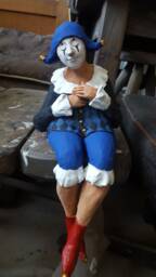 Harlequin Sitting I - Blue