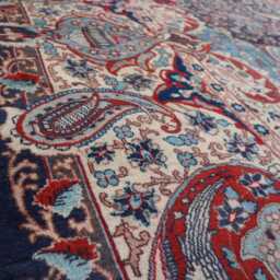 10x13 Large Pictorial Rug, Afghan Handmade Animal Art Oriental Navy Blue Area Birds Floral Decor Kids Room Rug Home Carpet - thumbnail 4
