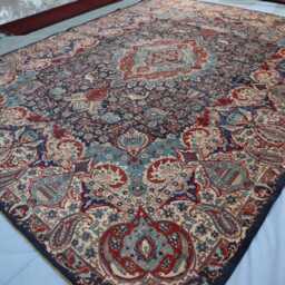 10x13 Large Pictorial Rug, Afghan Handmade Animal Art Oriental Navy Blue Area Birds Floral Decor Kids Room Rug Home Carpet - thumbnail 2