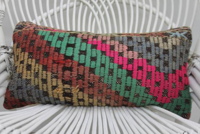 10x20 Embroidered Pillow, Throw Pillow, Handmade Pillow, Organic Pillow, Lumbar Pillow, Decorative Pillow, 10x20 Pillow Cover, Boho Pillow, 511 - image 1