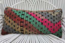10x20 Embroidered Pillow, Throw Pillow, Handmade Pillow, Organic Pillow, Lumbar Pillow, Decorative Pillow, 10x20 Pillow Cover, Boho Pillow, 511 - thumbnail 1