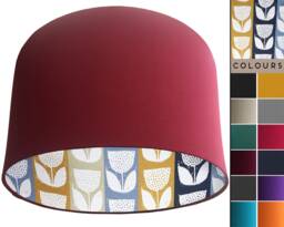 Scandi Floral Lampshade Handmade Scandinavian Style Light Shade - thumbnail 1