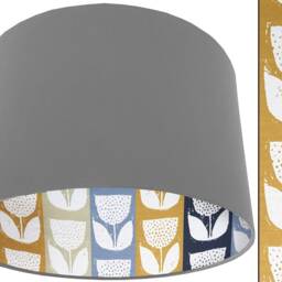 Scandi Floral Lampshade Handmade Scandinavian Style Light Shade - thumbnail 3
