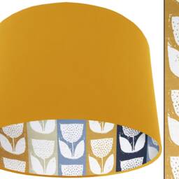 Scandi Floral Lampshade Handmade Scandinavian Style Light Shade - thumbnail 2