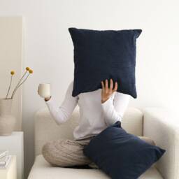 Light Blue Linen Throw Pillow Cover, Comfy Soft Lumbar Case, Hidden Zipper, Any Size Boho & Cozy Cushion Euro Sham Cover - thumbnail 3