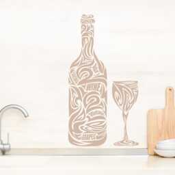 Wine Wall Art, Bottle Glass Decals, Home Bar Decor, Cellar Lover Gifts - thumbnail 3