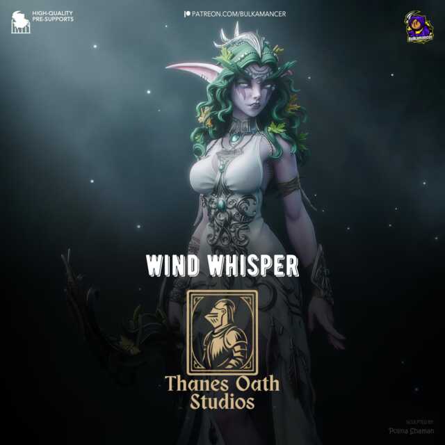 Wind Whisper - Moon Priestess Elven High Fantasy Tyrande Resin Figure 16K - image 1