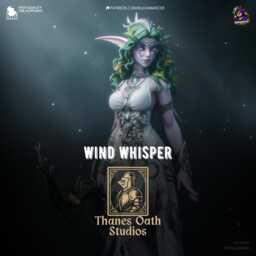Wind Whisper - Moon Priestess Elven High Fantasy Tyrande Resin Figure 16K - thumbnail 1