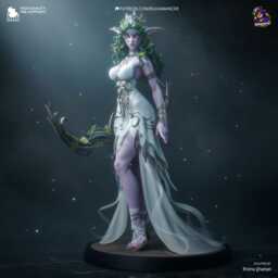 Wind Whisper - Moon Priestess Elven High Fantasy Tyrande Resin Figure 16K - thumbnail 3