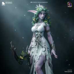 Wind Whisper - Moon Priestess Elven High Fantasy Tyrande Resin Figure 16K - thumbnail 2