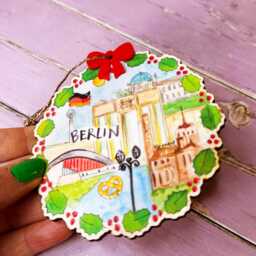 Berlin Germany Little City Landmark Wooden Hanging Decoration Christmas Travel Cute Kitsch - thumbnail 4