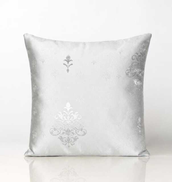 Duck Egg Blue Damask Cushion Covers Embroidered Jacquard - 18x18 - image 1