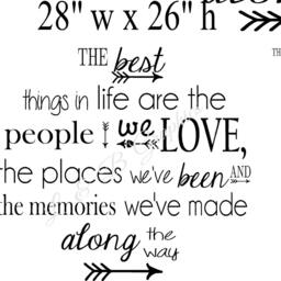 The Best Things in Life - Vinyl Wall Decal - People - Love - Memories - Quotes - Family Decor - Living Room Decor - thumbnail 2