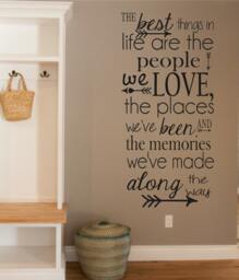 The Best Things in Life - Vinyl Wall Decal - People - Love - Memories - Quotes - Family Decor - Living Room Decor - thumbnail 1