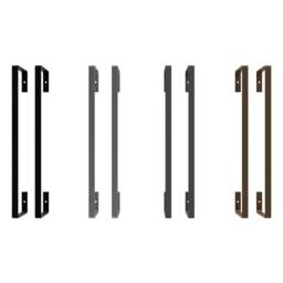 Metal Wall Mounted Towel Rack, Modern Industrial Decor, Black Or Grey - thumbnail 2