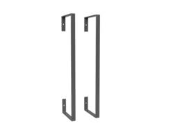 Metal Wall Mounted Towel Rack, Modern Industrial Decor, Black Or Grey