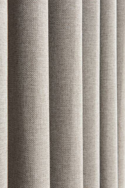 Total Blackout Linen Textured Curtain Multiple Color Options, Custom Size, Free Tieback, 1 Panel - image 1