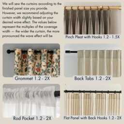 Total Blackout Linen Textured Curtain Multiple Color Options, Custom Size, Free Tieback, 1 Panel - thumbnail 2
